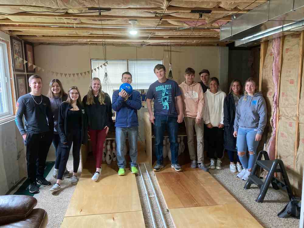 Muskegon Area Career Tech Center Class Designs and Builds Bowling Lanes for a Local Family
